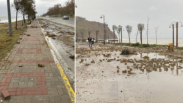İstanbul'u fırtına vurdu: Dereler taştı, ağaçlar devrildi