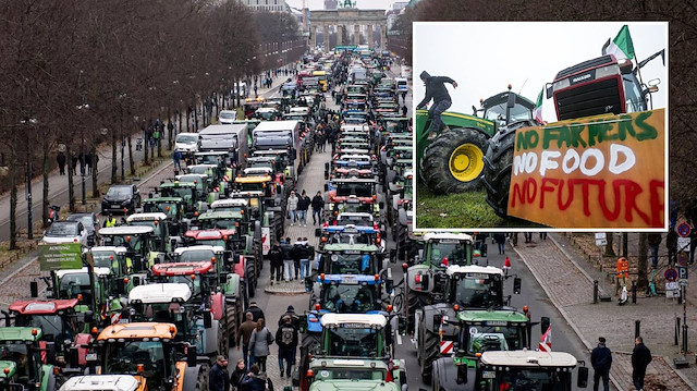 Çiftçilerin protestoları Avrupa'ya yayıldı