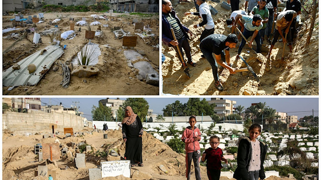 Naaşlarını sokaklara, bahçelere gömmek zorunda kalan Gazzeliler, cenazelerini uygun mezarlıklara geri taşıyor
