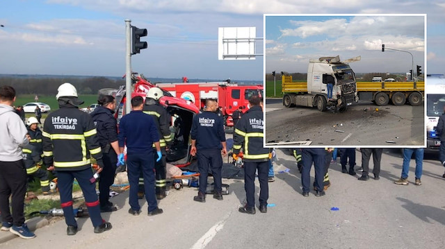 Tekirdağ'da tır ile yolcu minibüsü çarpıştı: 5 ölü, 10 yaralı