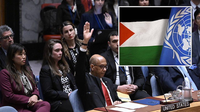 ABD Filistin'in BM üyeliğini veto etti