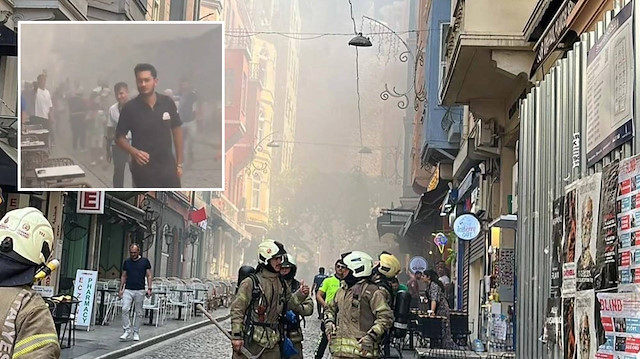 Galata Kulesi'nin bulunduğu sokakta yangın çıktı