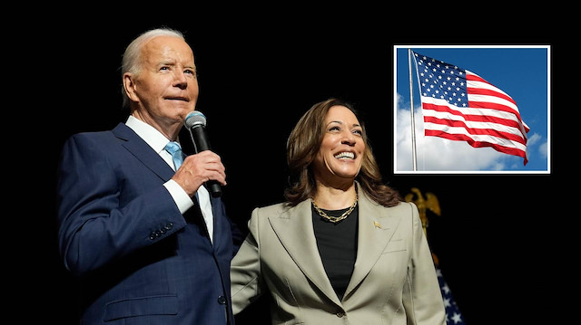 Biden bayrağı devrettiği Harris ile ilk kez mitinge katıldı