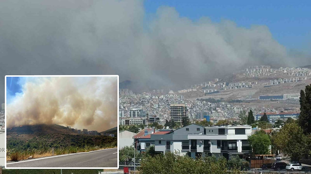 İzmir'deki yangın yerleşim yerlerini tehdit ediyor