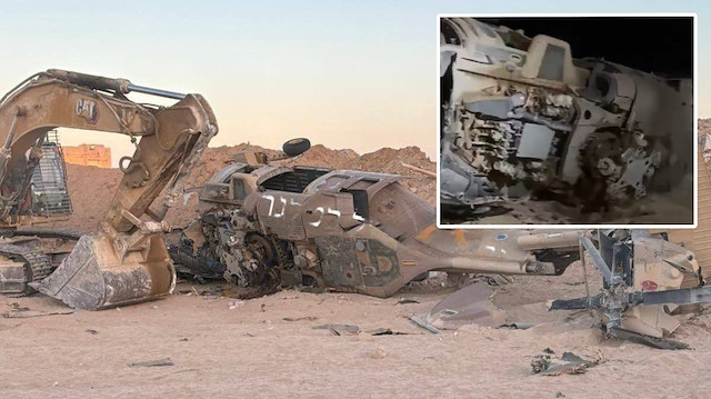 Gazze'de İsrail askeri helikopteri düştü: 2 ölü