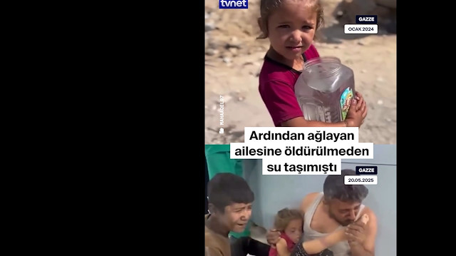 Ardından ağlayan ailesine öldürülmeden su taşımıştı