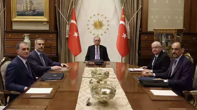 İran-İsrail arasındaki gerilimin ardından düzenlenen Cumhurbaşkanı Erdoğan başkanlığında 'güvenlik' toplantısı başladı
