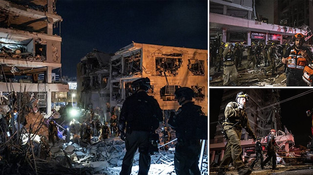 İsrail’de yıkım böyle görüntülendi: İran'ın füze saldırısının ardından enkaz ortaya çıktı