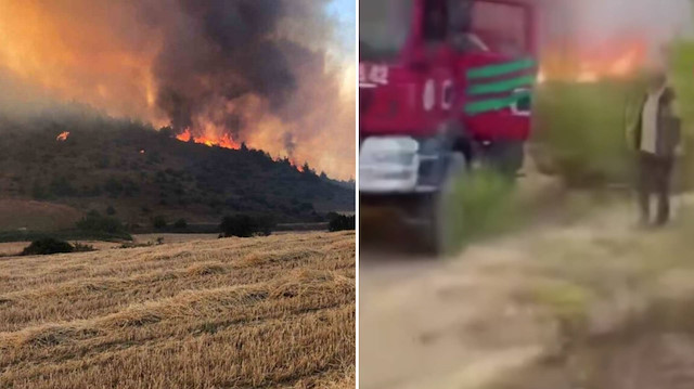 Orman yangınlarında itfaiyecilerin zorlu mücadelesi sürüyor... 'Geri çık ağabey yanacağız'