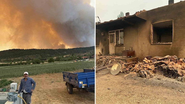 Sakarya'da başlayan yangın Bilecik’e sıçramıştı: Bir köy kül oldu