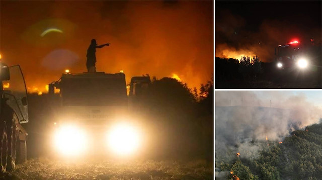 Orman yangınlarıyla mücadele: Yangın Tekirdağ'dan Çanakkale'ye sıçradı