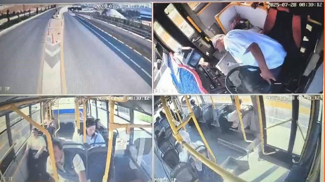 Direksiyon başında kalp krizi geçiren otobüs şoförü hayatını kaybetti: Kazayı yolcu önledi