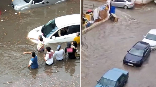 Denizli’de sağanak hayatı felç etti: Evler ve alt geçitler sular altında