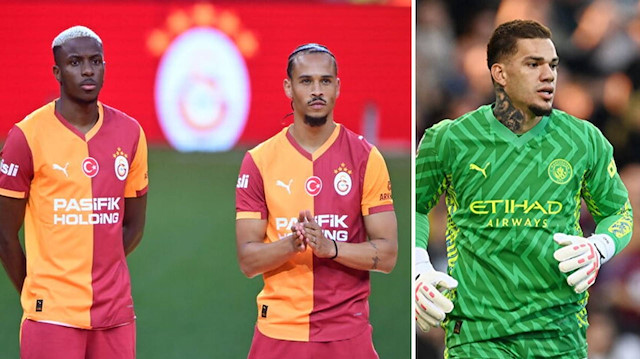 Sane ve Osimhen'in imza töreninde Ederson sürprizi
