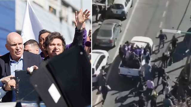 Arjantin'in sıra dışı devlet başkanı Javier Milei’e taşlı saldırı: Linçten son anda kurtuldu