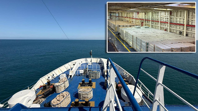 Gazze için umut taşıyan 17'inci “İyilik Gemisi” Mısır açıklarında