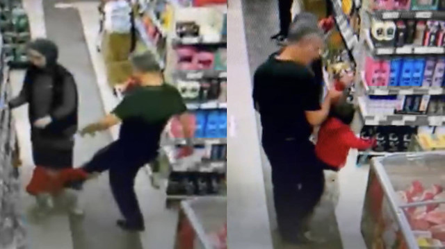 Çocuğunu market ortasında acımasızca dövdü: Gözaltına alındı