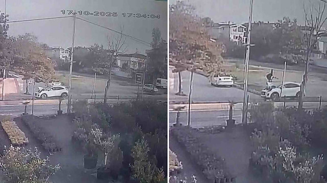 Düğün yeri bakarken canından oluyordu: Feci kaza kameraya yansıdı