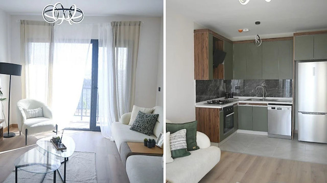 500 bin sosyal konut projesinde örnek dairelerin görüntüleri paylaşıldı