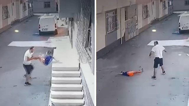 Adana'da akılalmaz olay! Çocuğu bileğinden tutup yere fırlattı