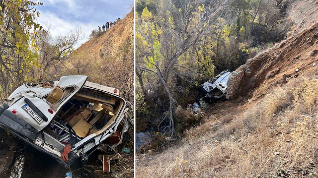 Öğrenci servisi uçuruma yuvarlandı: 4'ü ağır, 14 yaralı