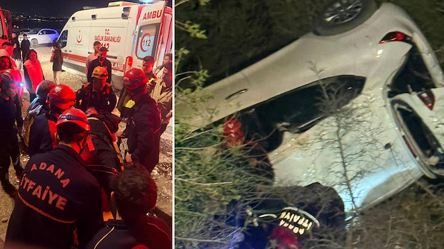 Adana’da korkunç kaza: Otomobil uçuruma yuvarlandı... Sürücü yaralı kurtarıldı