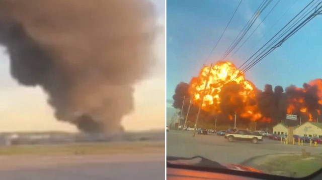 ABD'de kargo uçağı düştü: Ölü ve yaralılar var