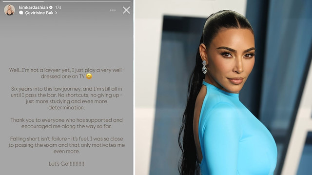Kim Kardashian sınavı geçemedi! Sonucunu sosyal medyadan paylaştı