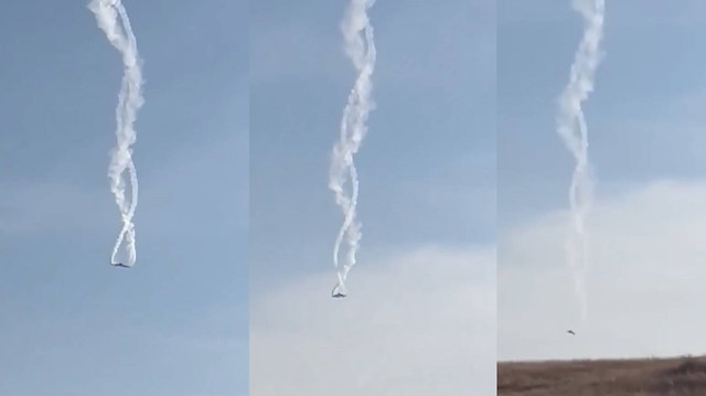 MSB duyurdu: Kargo uçağımız Gürcistan'da düştü | Düşme anının görüntüleri ortaya çıktı