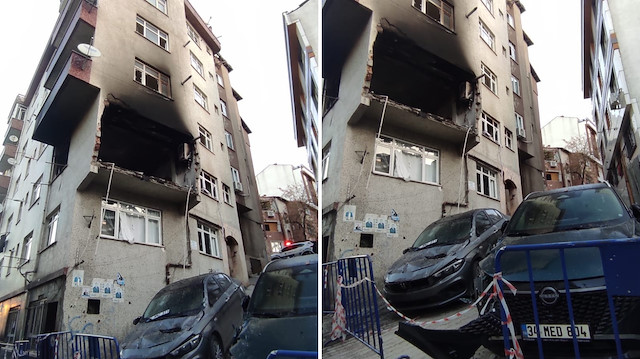 Kağıthane'de 6 katlı binadaki patlamanın izleri gün aydınlanınca ortaya çıktı