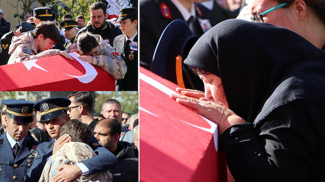 Türkiye şehitlerini uğurluyor: Yürek burkan görüntüler... Babasına son kez böyle veda etti