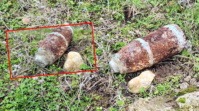 Köyde mantar topluyorlardı, top mermisi buldular: İmha edildi