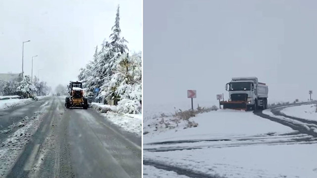 Kar yağdı, ekipler sahaya indi