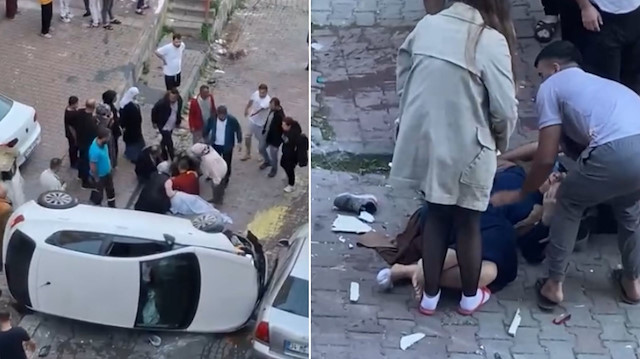 Sokakta zincirleme kargaşa: Çocuklarını okula götürürken kaza yaptı! İkisi çocuk 4 yaralı