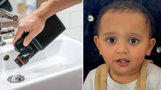 Ev kazası felakete dönüştü: 13 aylık bebek lavabo açıcıyı süt sanıp içti