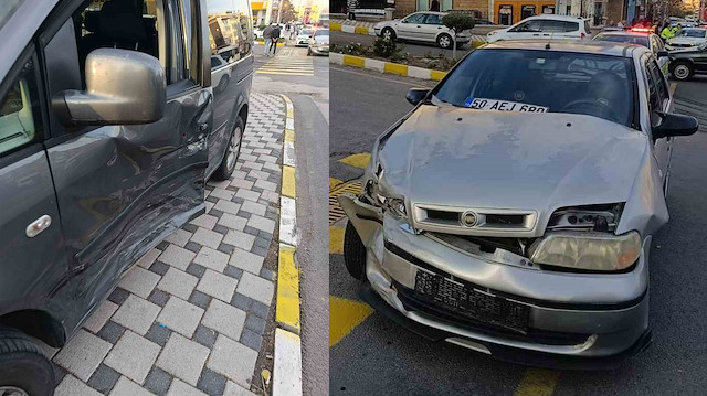 Nevşehir’de kavşakta çarpışma: Savrulan araç yayaya çarptı