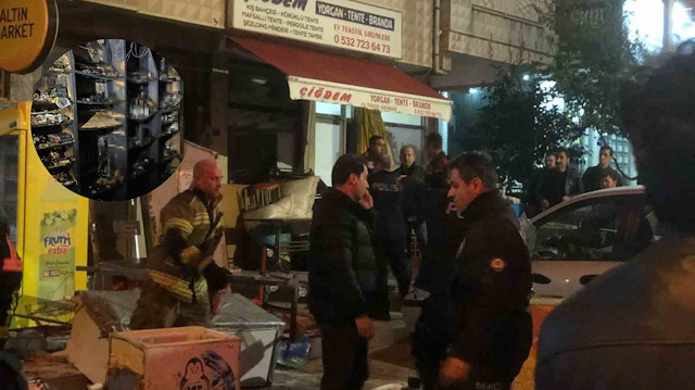 Ailesine ait tekel bayisini benzin döküp ateşe verdi: İki kişi yaralandı