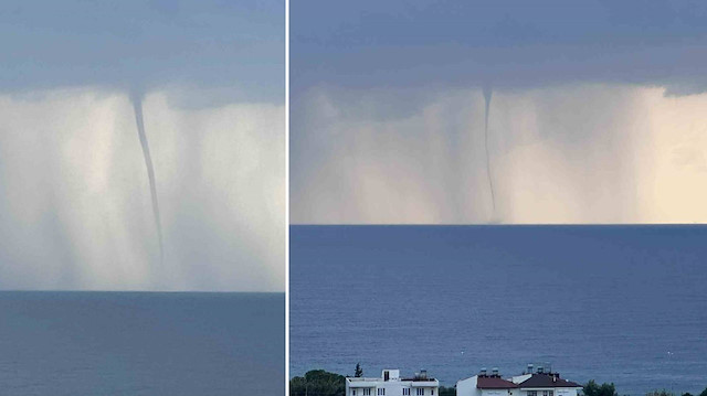 Sabah saatlerinde korku dolu anlar: Antalya’da ardı ardına iki hortum çıktı