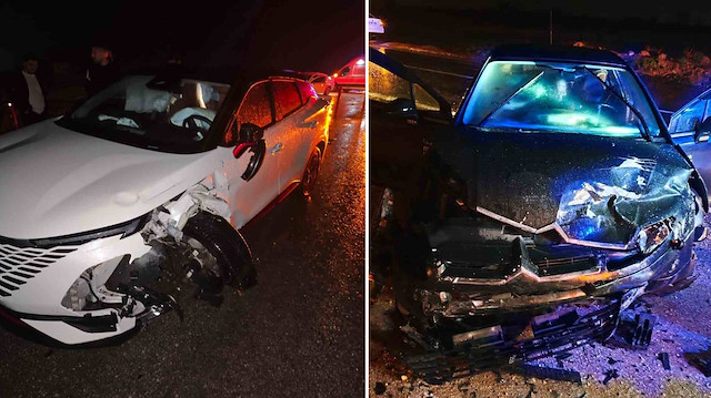 Kırklareli’nde yağışlı yolda zincirleme kaza: 3 araç birbirine girdi