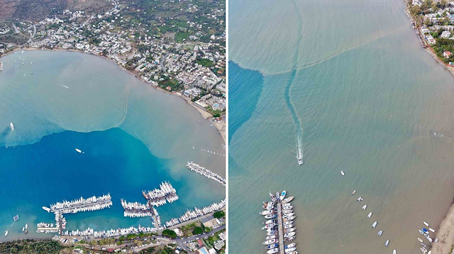 Görenler şoke oldu | Bodrum’da sağanak sonrası denizin rengi değişti: Çamura döndü