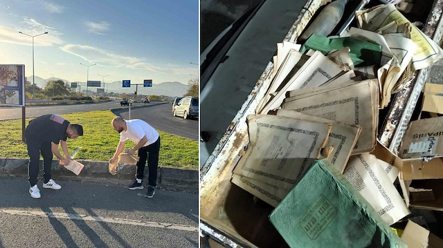 Kur'an-ı Kerim sayfaları yola savruldu: Vatandaş toplamak için seferber oldu! İki kişi hakkında adli işlem başlatıldı