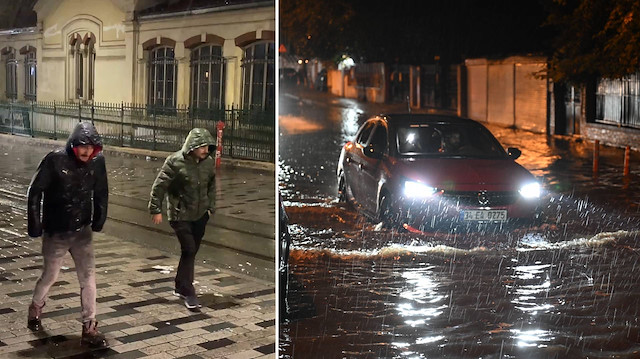İstanbul’da sağanak yolları göle çevirdi: Trafik durma noktasına geldi