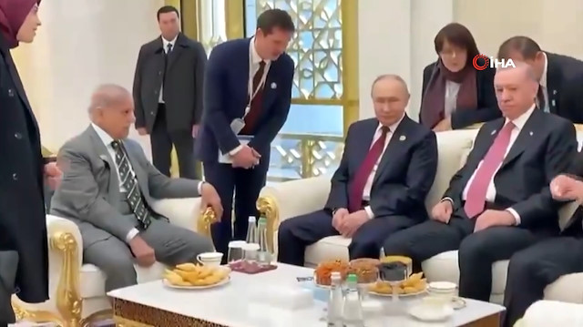 Cumhurbaşkanı Erdoğan, Putin, Şerif ve Caparov ile görüştü