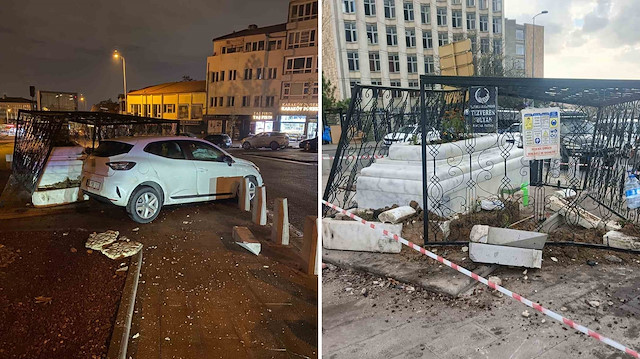 Kazalar bitmiyor: Ankara’daki türbenin etrafı bir kez daha hasar aldı