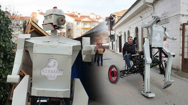 Gören dönüp bir daha bakıyor... Kastamonulu ustadan kendini taşıyan robot icadı: Üstelik sadece 20 bin liraya mâl oldu!