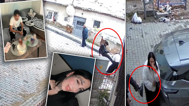 Sokak ortasında güpegündüz dehşet! Eşini tekme ve yumruklarla dövüp silahla tehdit etti