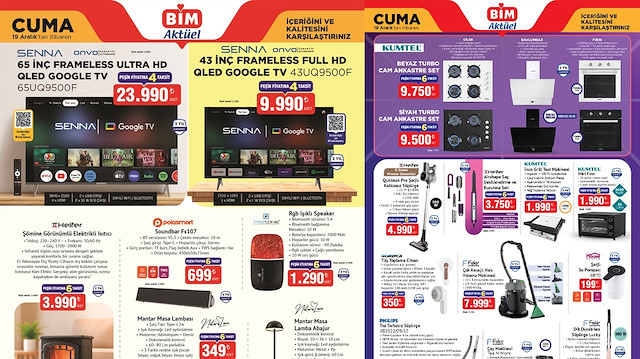 19 Aralık Cuma BİM aktüel ürünler listesi | Yeniyıl hediyeleri geliyor