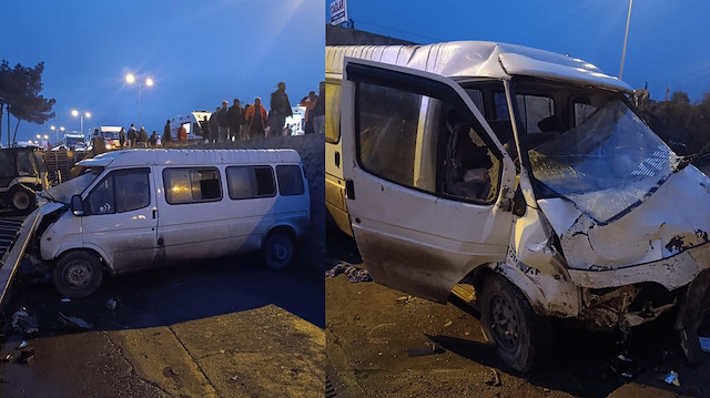 Sinop'ta mesai çıkışı can pazarı: Servis minibüsü ile çarpıştı