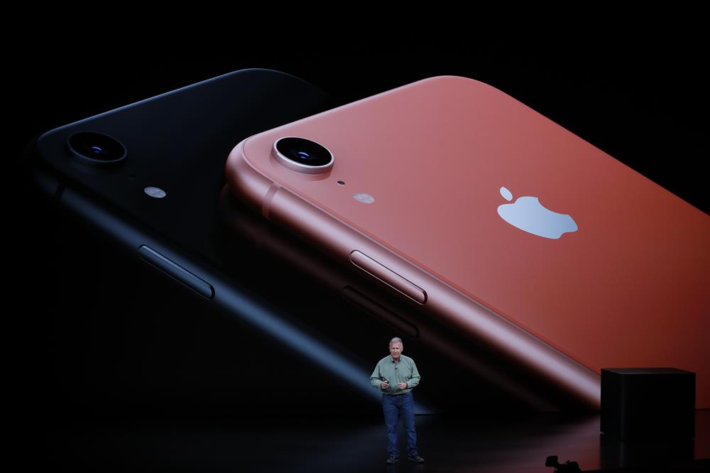 Philip W. Schiller, Senior Vice President, Worldwide Marketing of Apple, speaks about the new Apple iPhone XR at an Apple Inc product launch event at the Steve Jobs Theater in Cupertino, California, U.S., September 12, 2018. 