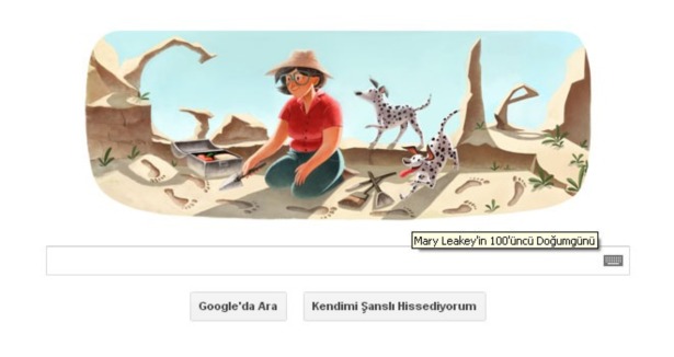 Google ünlü Arkeolog Leakey'i unutmadı
